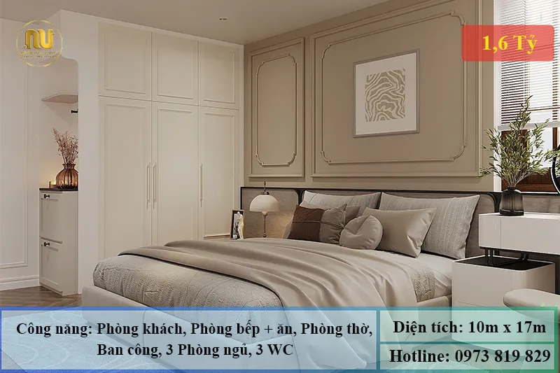 Mẫu biệt thự mặt tiền 10m 2 tầng