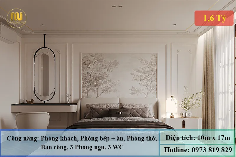 Mẫu biệt thự mặt tiền 10m 2 tầng