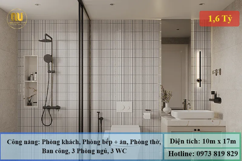 Mẫu biệt thự mặt tiền 10m 2 tầng
