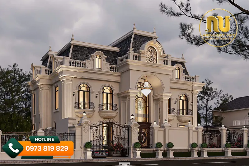 Mẫu biệt thự mặt tiền 20m