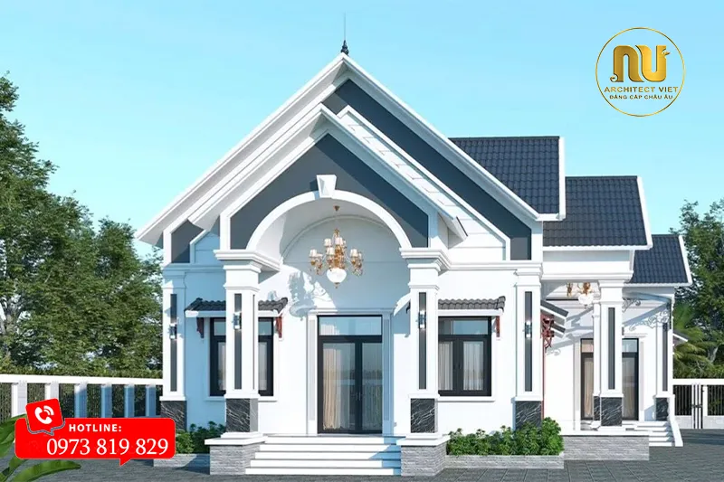 Mẫu nhà 1 tầng mái Thái 150m2