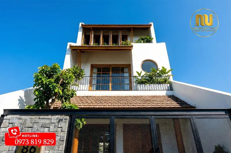 Mẫu nhà 3 tầng mặt tiền 5m hiện đại