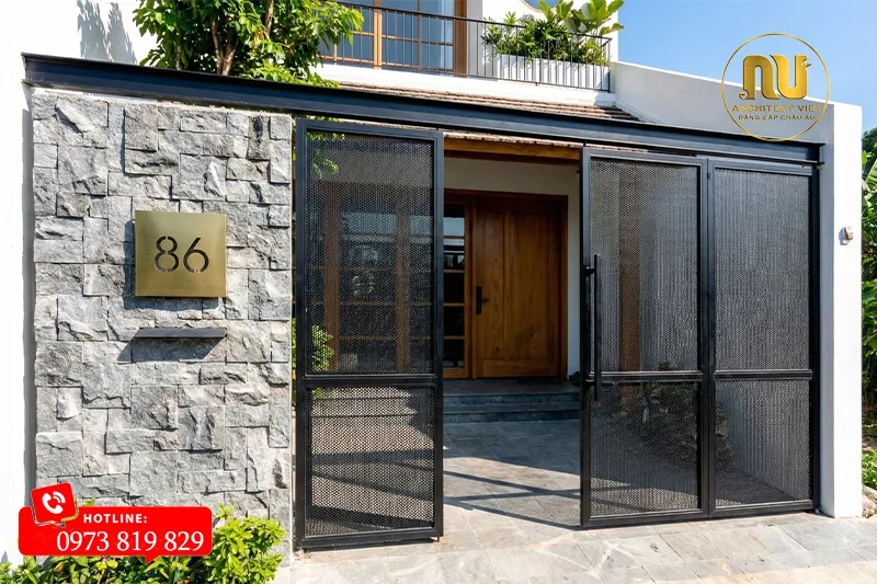 Mẫu nhà 3 tầng mặt tiền 5m hiện đại