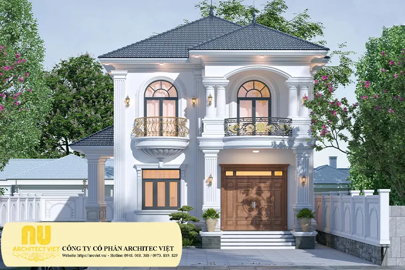 Mẫu nhà ngang 8m dài 12m