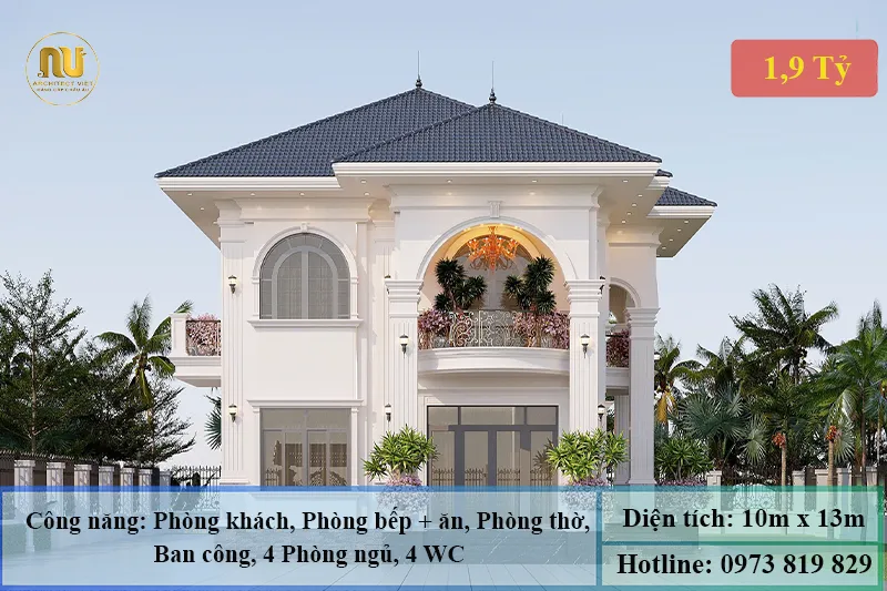 Nhà mái nhật 2 tầng mặt tiền 10m