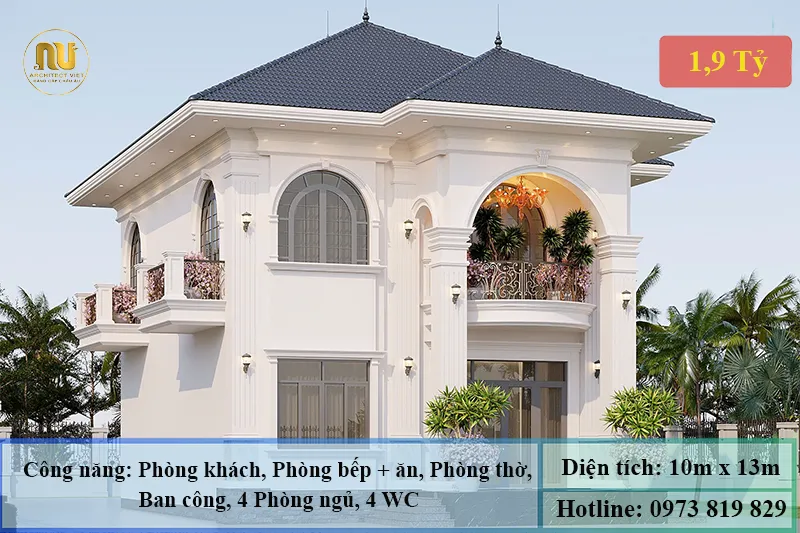 Nhà mái nhật 2 tầng mặt tiền 10m