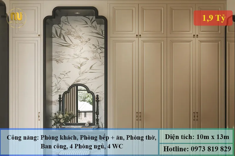 Nhà mái nhật 2 tầng mặt tiền 10m