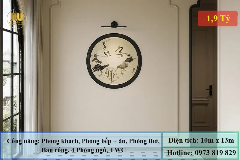 Nhà mái nhật 2 tầng mặt tiền 10m