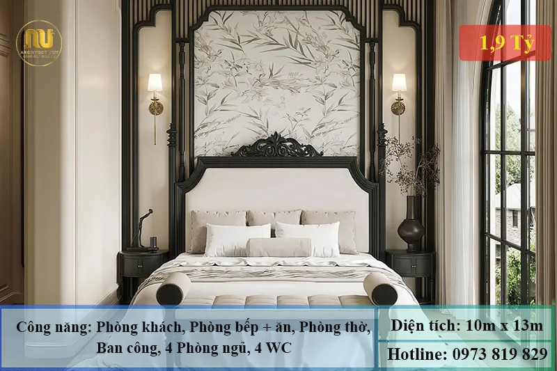 Nhà mái nhật 2 tầng mặt tiền 10m