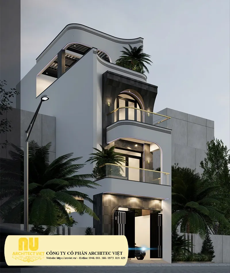 5x20m mẫu nhà ống đẹp 3 tầng 5m