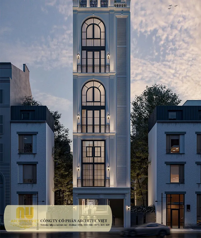 Mặt tiền nhà phố 5m 5 tầng