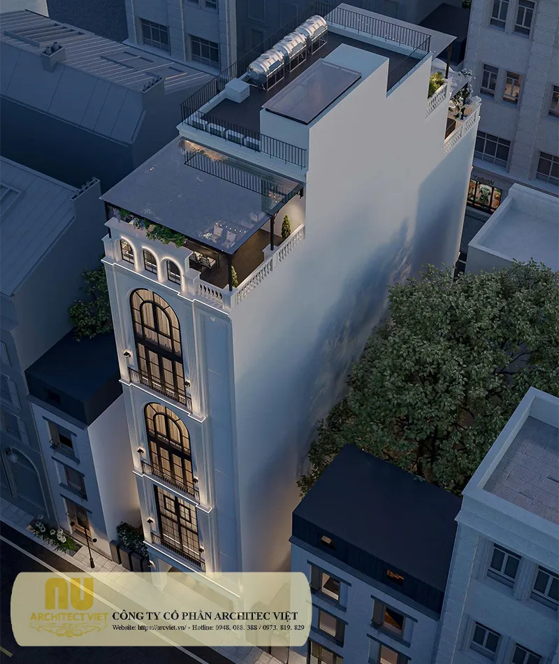 Mặt tiền nhà phố 5m 5 tầng