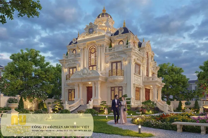 Mẫu lâu đài 3 tầng tân cổ điển