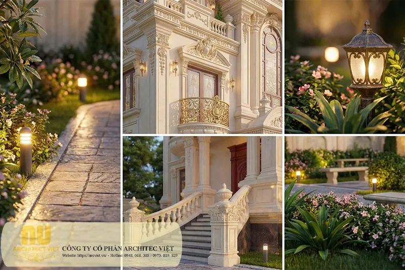 Mẫu lâu đài 3 tầng tân cổ điển