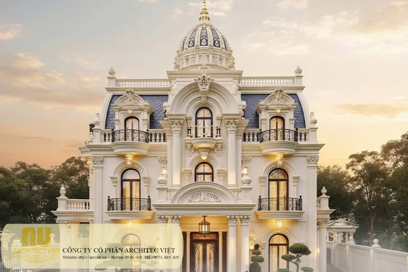 Mẫu nhà biệt thự 3 tầng 200m2