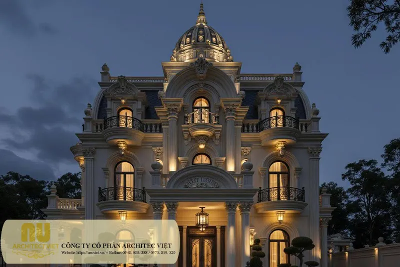 Mẫu nhà biệt thự 3 tầng 200m2