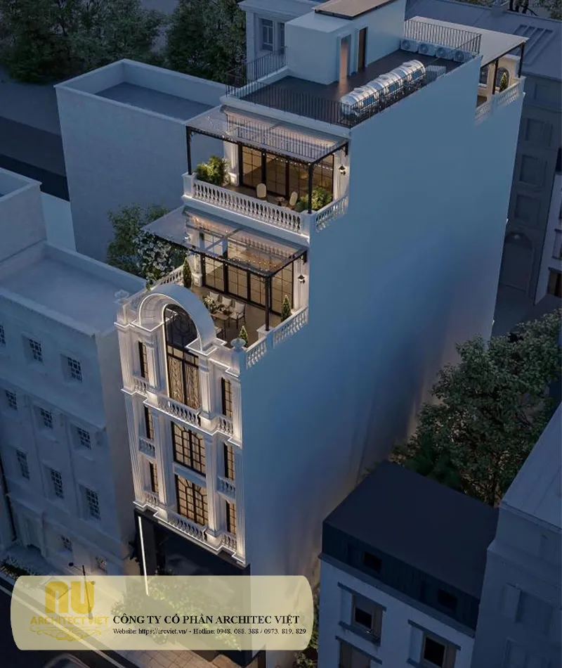 Mẫu nhà mặt tiền 6m kinh doanh