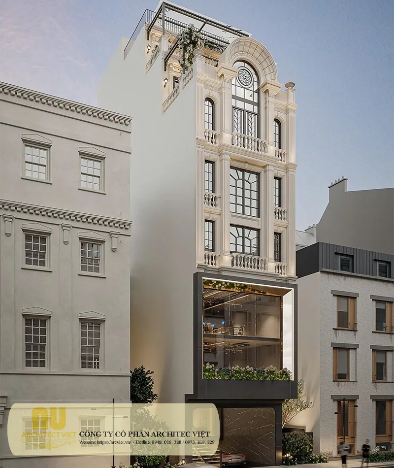 Mẫu nhà mặt tiền 6m kinh doanh