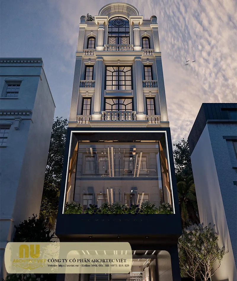 Mẫu nhà mặt tiền 6m kinh doanh