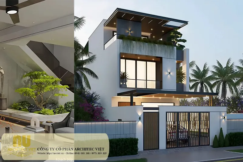 Mẫu nhà phố mặt tiền 8m 2 tầng