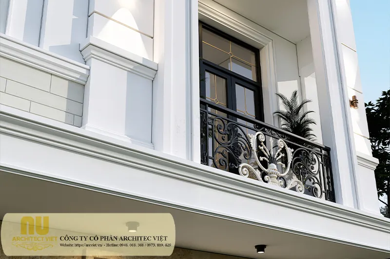 Mẫu nhà tân cổ điển 3 tầng mặt tiền 8m