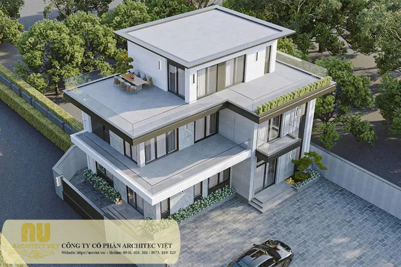 Nhà mặt tiền 10m hiện đại