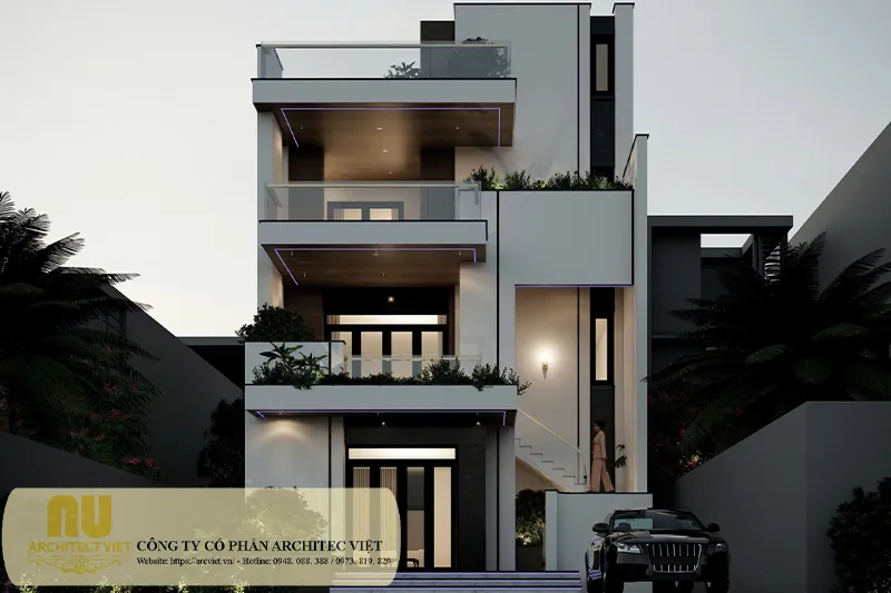 Nhà ngang 6m 3 tầng