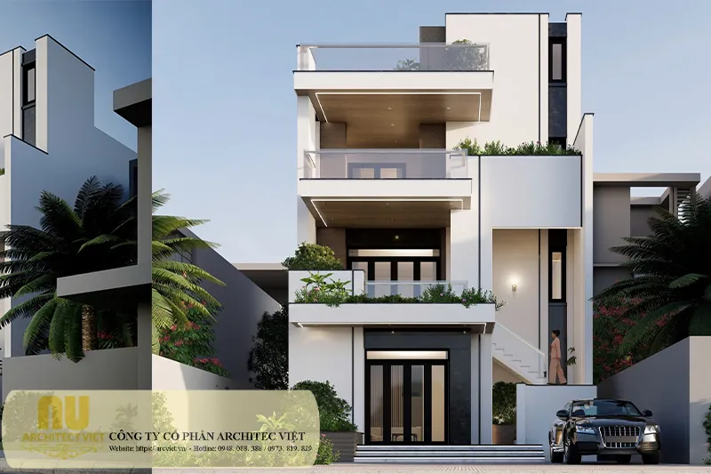 Nhà ngang 6m 3 tầng