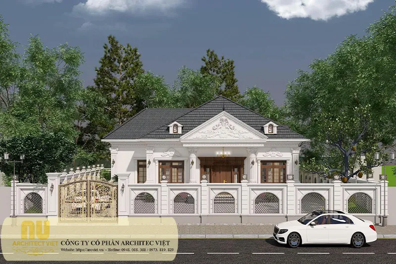 Nhà tân cổ điển mặt tiền 12m 1 tầng