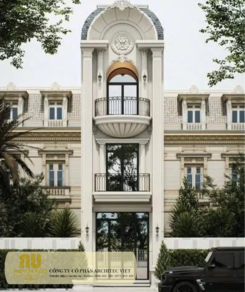 Nhà tân cổ điển mặt tiền 4m 3 tầng