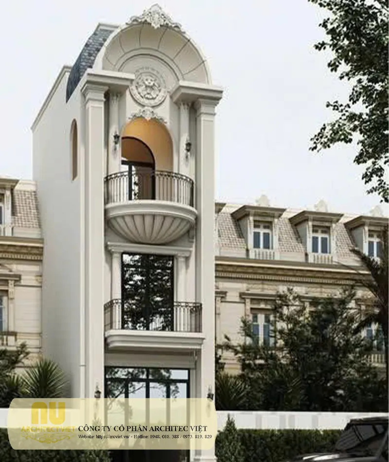 Nhà tân cổ điển mặt tiền 4m 3 tầng