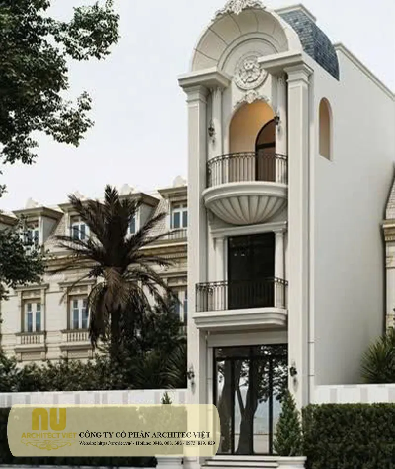 Nhà tân cổ điển mặt tiền 4m 3 tầng