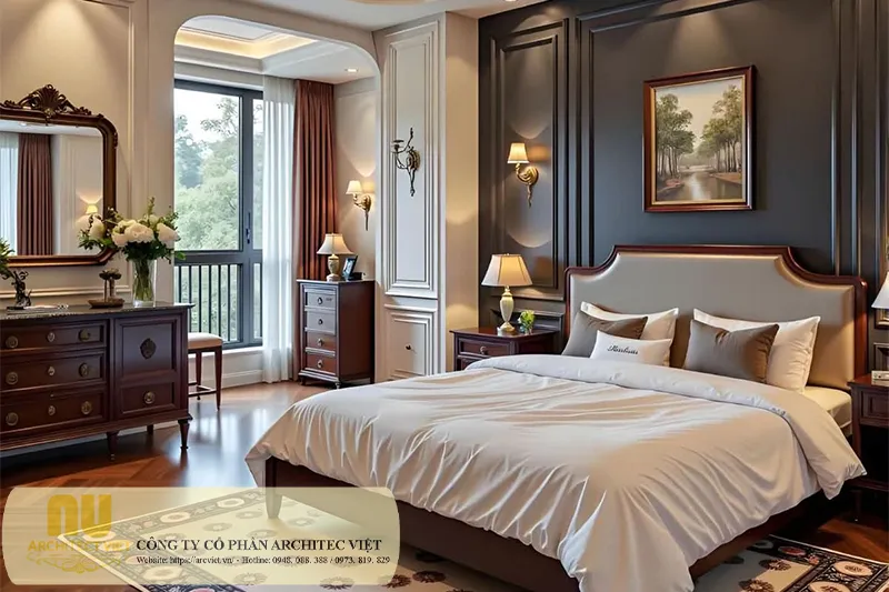 Nhà tân cổ điển mặt tiền 4m 3 tầng