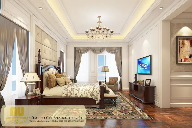 Nhà tân cổ điển mặt tiền 4m 3 tầng