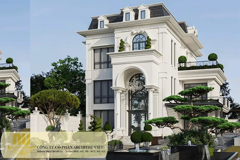 Nhà tân cổ điển mặt tiền 9m