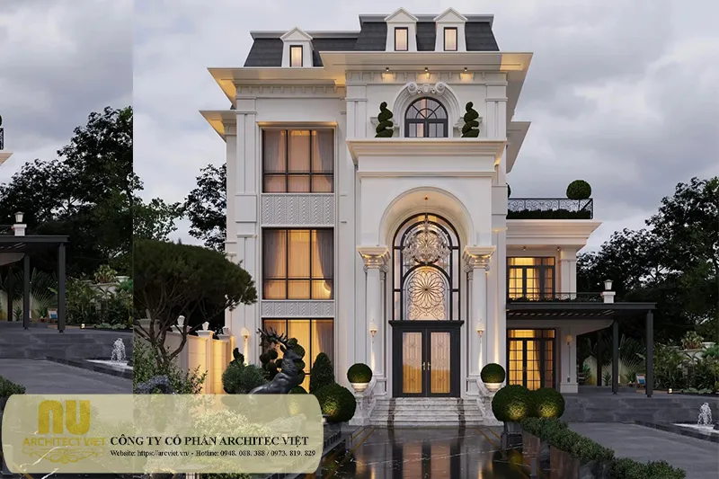 Nhà tân cổ điển mặt tiền 9m