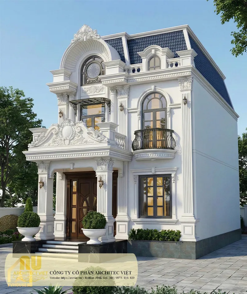 Nhà tân cổ điển ngang 7m