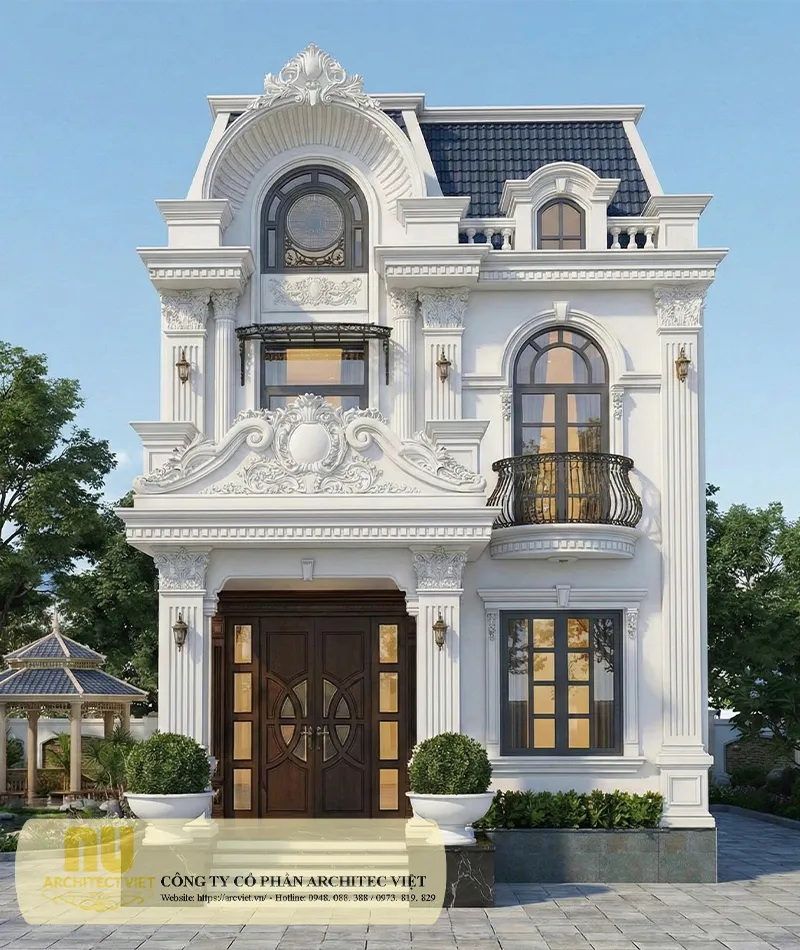 Nhà tân cổ điển ngang 7m