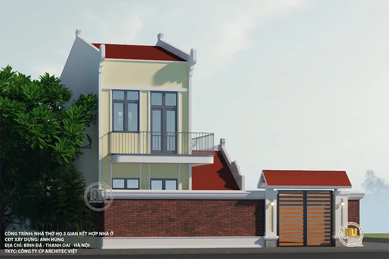 Nhà thờ gia đình bê tông giả gỗ