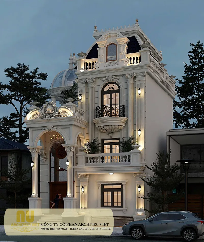 Biệt thự cổ điển ngang 9m