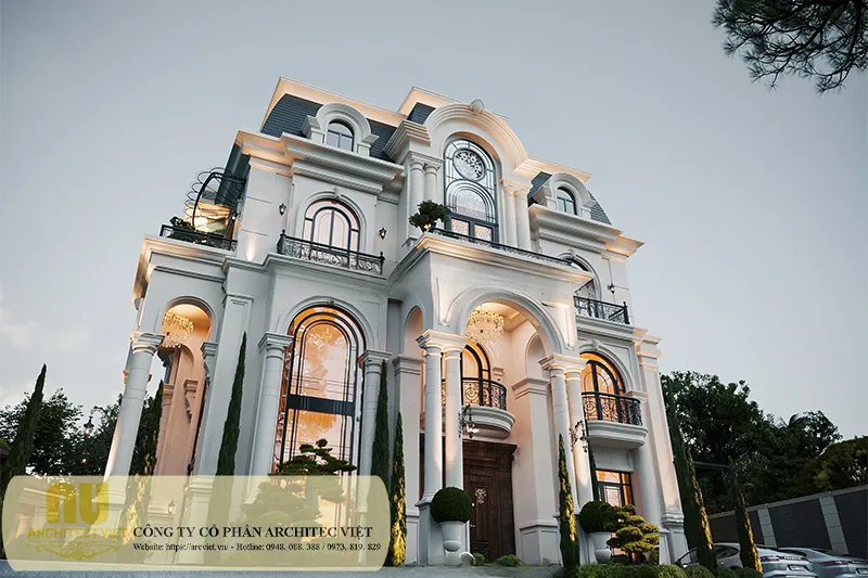 Biệt thự lâu đài 2 tầng 5 tỷ
