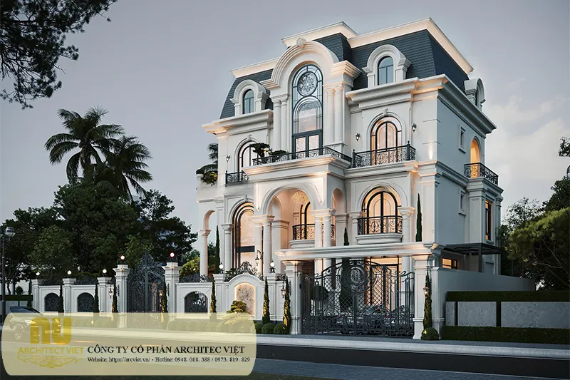 Biệt thự lâu đài 2 tầng 5 tỷ