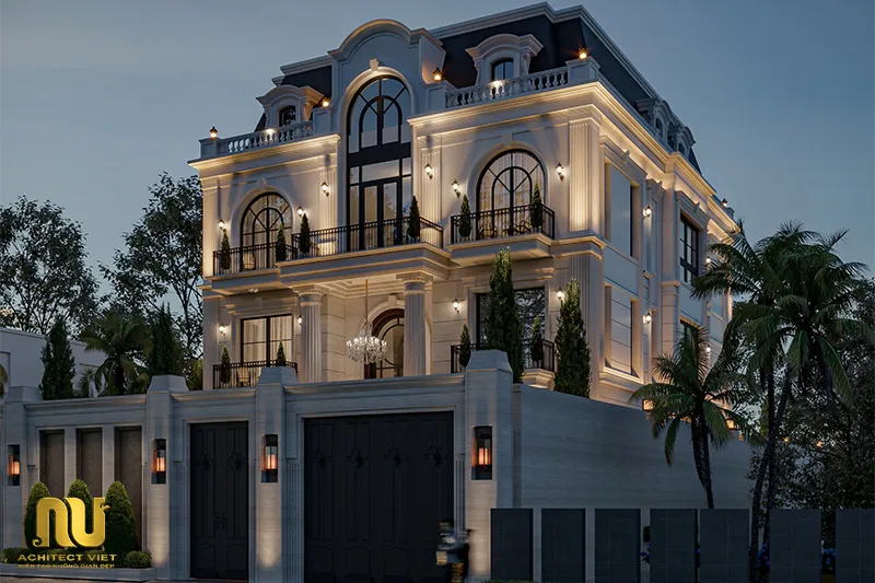 Mẫu biệt thự 3 tầng mặt tiền 16m