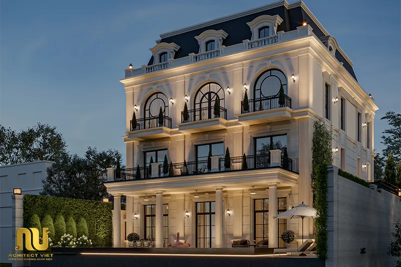 Mẫu biệt thự 3 tầng mặt tiền 16m