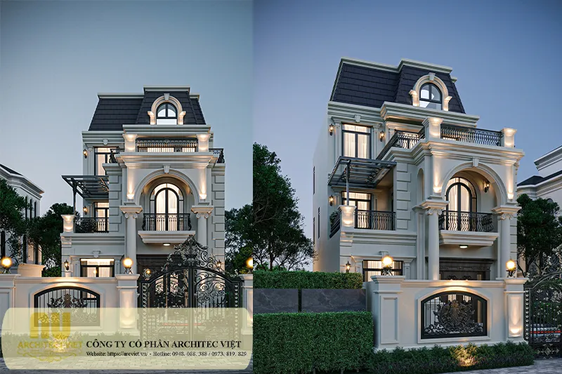 Mẫu nhà biệt thự ngang 7m