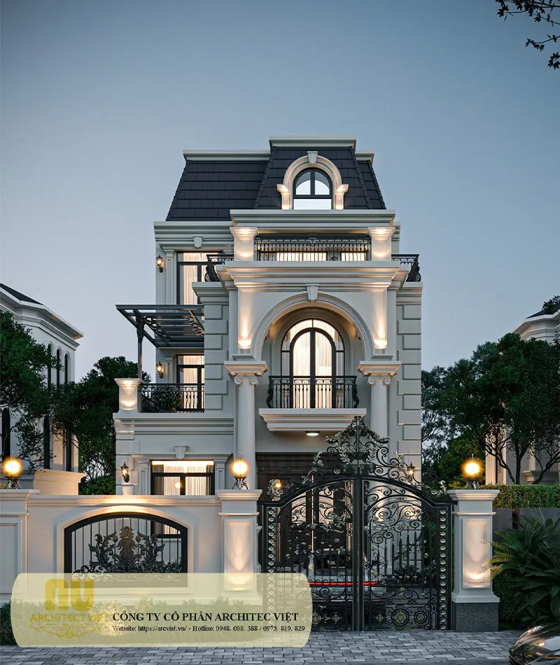 Mẫu nhà biệt thự ngang 7m