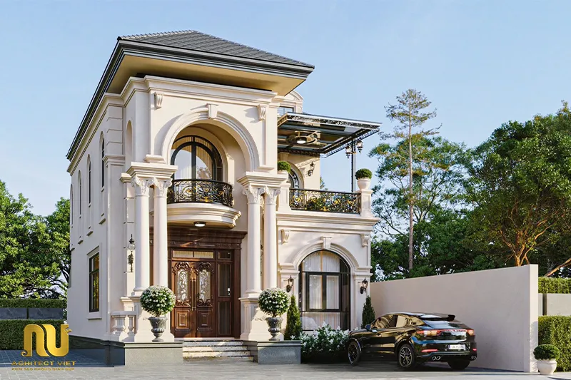 Mẫu nhà mái Nhật 2 tầng 4 phòng ngủ