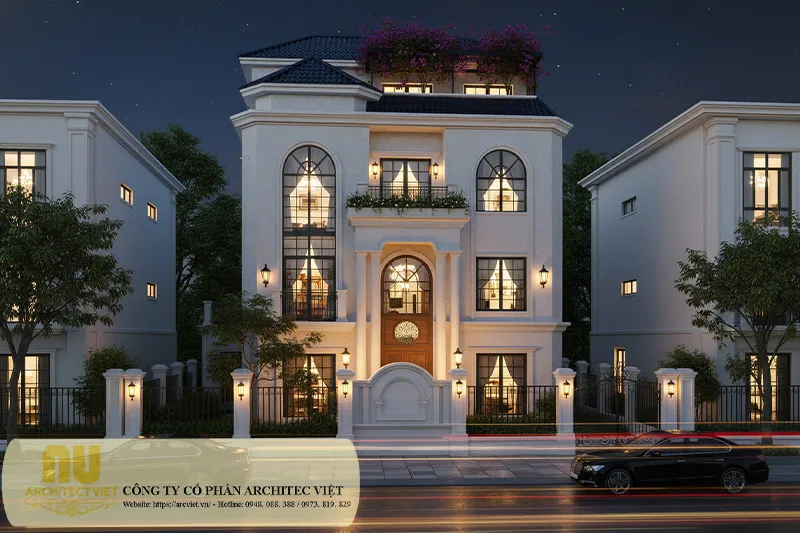Mẫu nhà mặt tiền 9m 3 tầng
