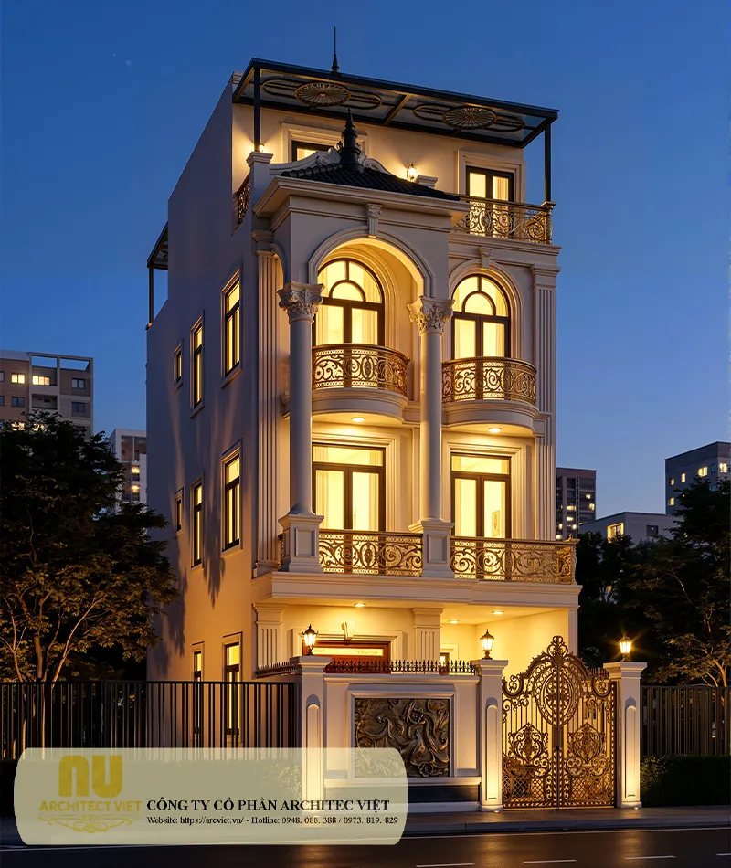 Mẫu nhà ngang 7m 3 tầng