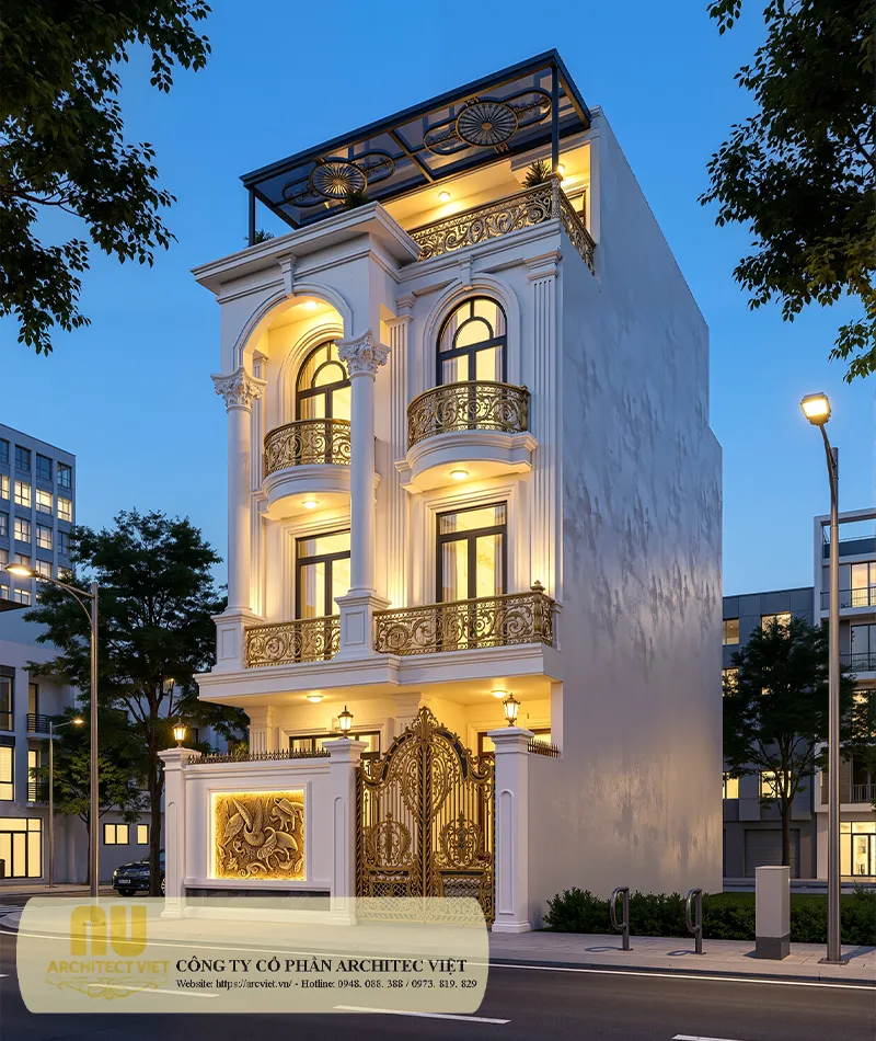 Mẫu nhà ngang 7m 3 tầng